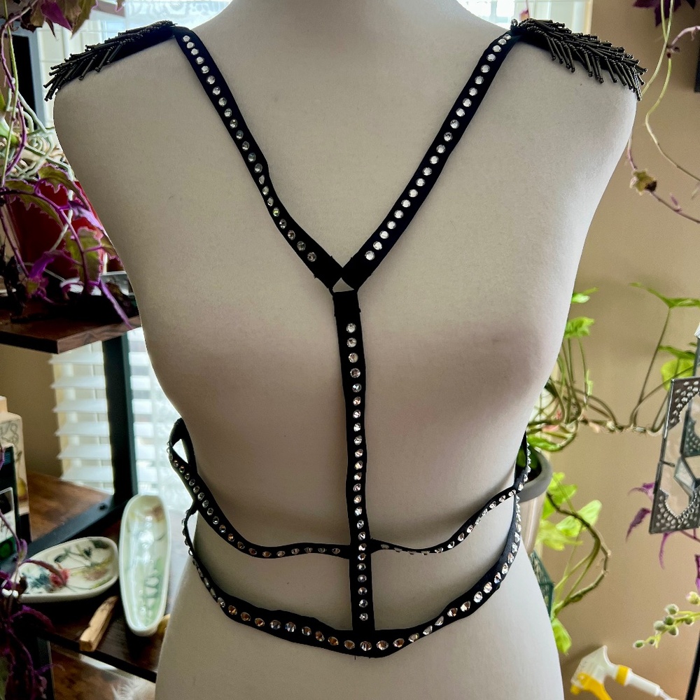 NWOT Victorias Secret strappy rhinestone sequin lingerie